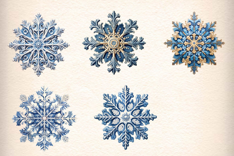 Snowflake Clipart Bundle 1 - CraftNest - Digital Crafting and Art