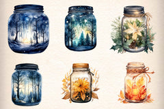 Christmas Jar Clipart Bundle - CraftNest - Digital Crafting and Art