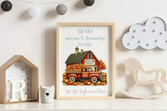 Vintage Autumn House Clipart Bundle - CraftNest - Digital Crafting and Art