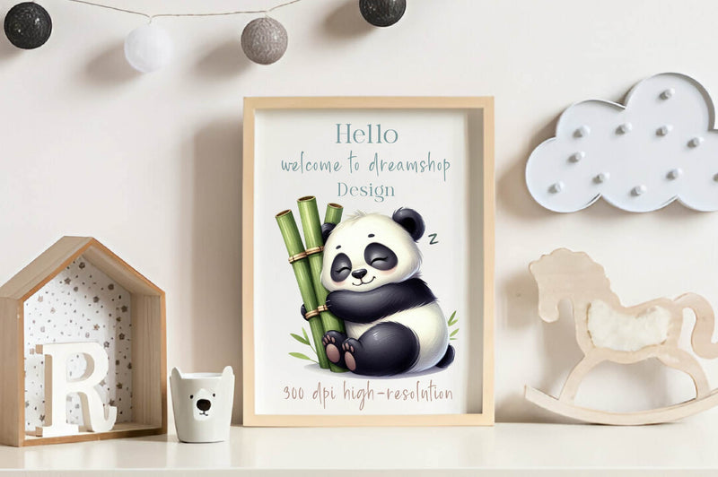 Bamboo Panda Cub Clipart Bundle - CraftNest - Digital Crafting and Art