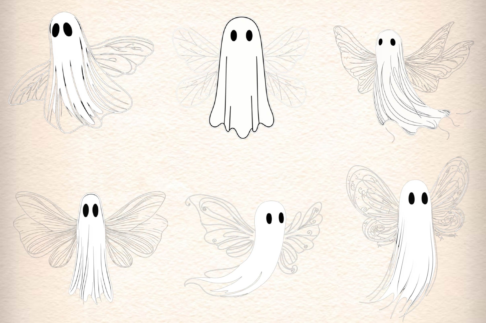 Ghost Angel Clipart Bundle - CraftNest - Digital Crafting and Art