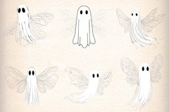 Ghost Angel Clipart Bundle - CraftNest - Digital Crafting and Art