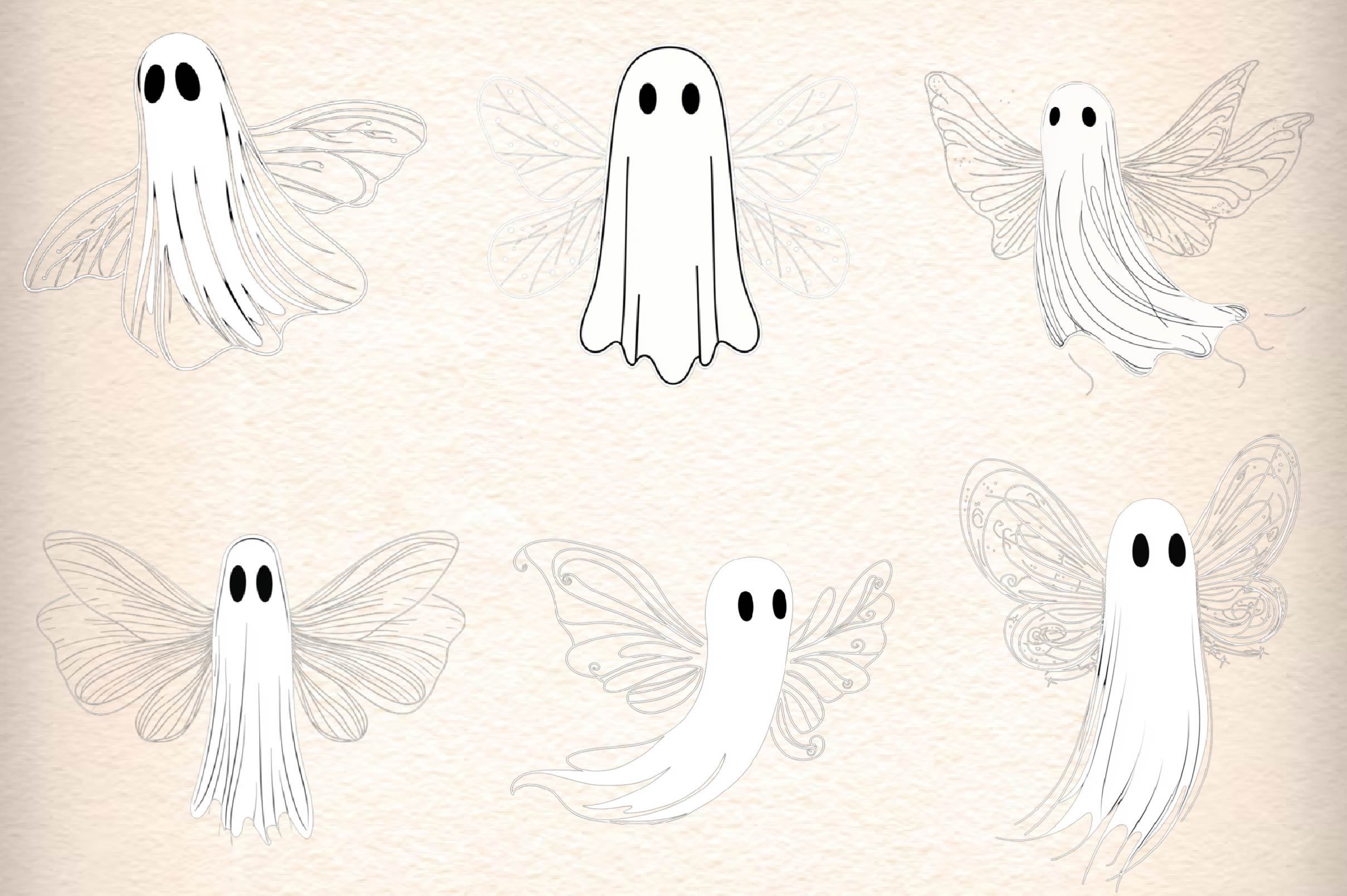 Ghost Angel Clipart Bundle - CraftNest - Digital Crafting and Art