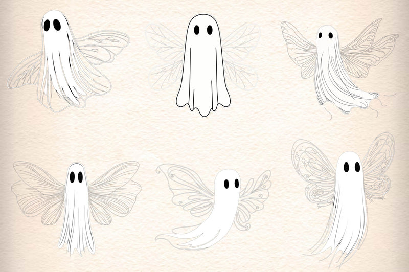Ghost Angel Clipart Bundle - CraftNest - Digital Crafting and Art
