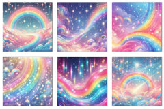 Seamless Cute Rainbow Digital Paper - CraftNest - Digital Crafting and Art