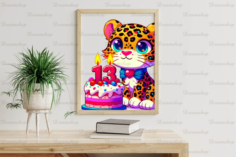 14 Cute Birthday Animals Clipart Bundle - CraftNest - Digital Crafting and Art