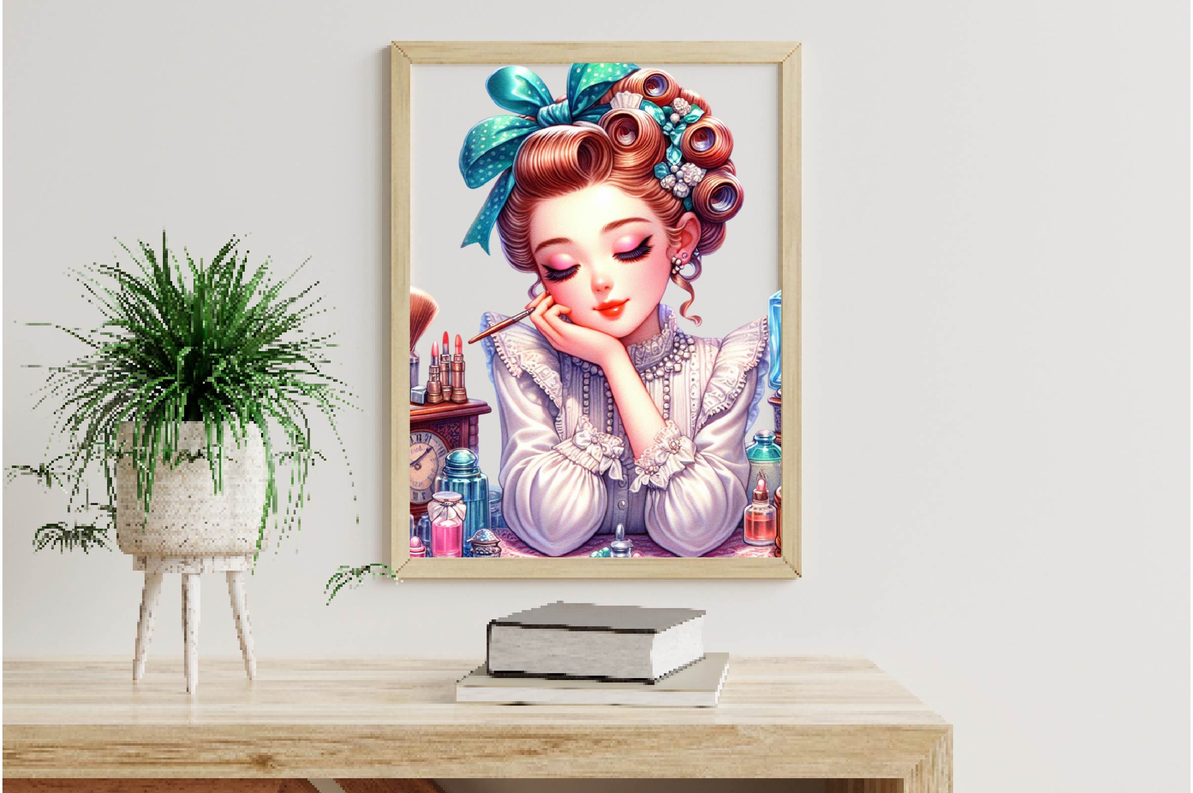 Beauty Parlour In Pin Up Girl Clipart Bundle - CraftNest - Digital Crafting and Art