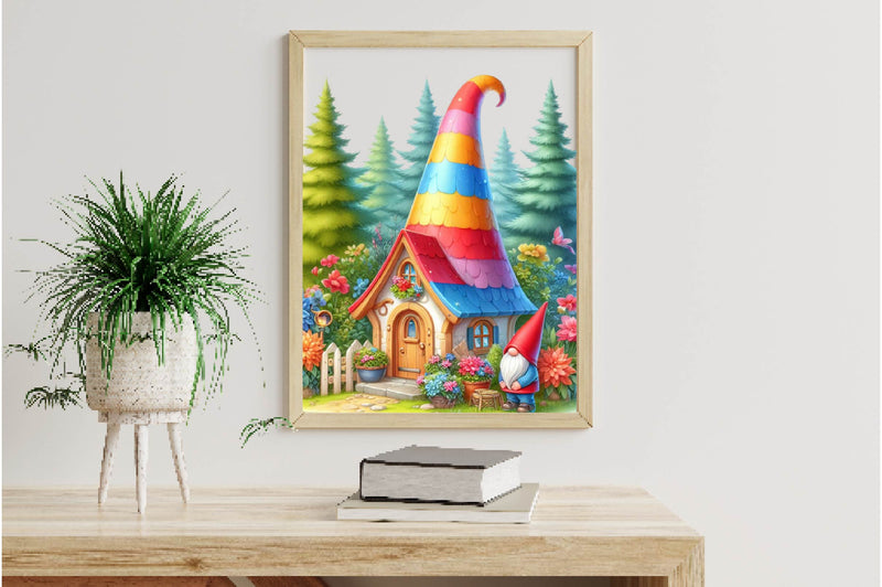 Garden Gnome House Clipart Bundle - CraftNest - Digital Crafting and Art