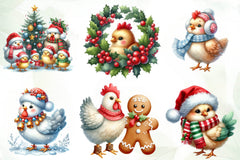 Christmas Chicken Clipart Bundle - CraftNest - Digital Crafting and Art