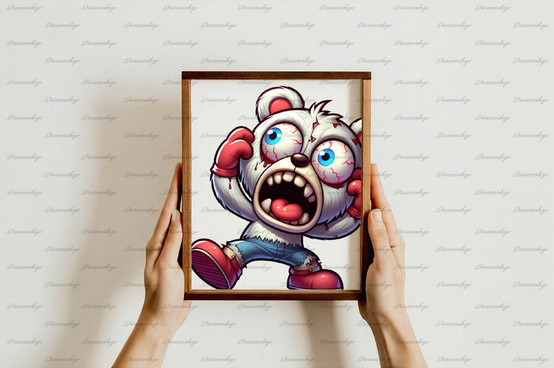 Spooky Scary Teddy Bear Clipart Bundle - CraftNest - Digital Crafting and Art