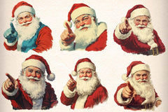 Vintage Santa Clipart Bundle 1 - CraftNest - Digital Crafting and Art