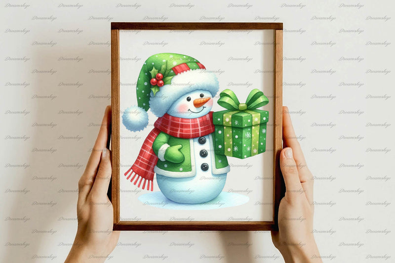 Christmas Cute Snowman Clipart Bundle 1 - CraftNest - Digital Crafting and Art