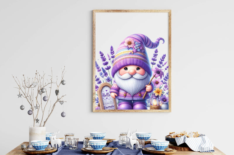 Lavender Gnomes Clipart Bundle - CraftNest - Digital Crafting and Art