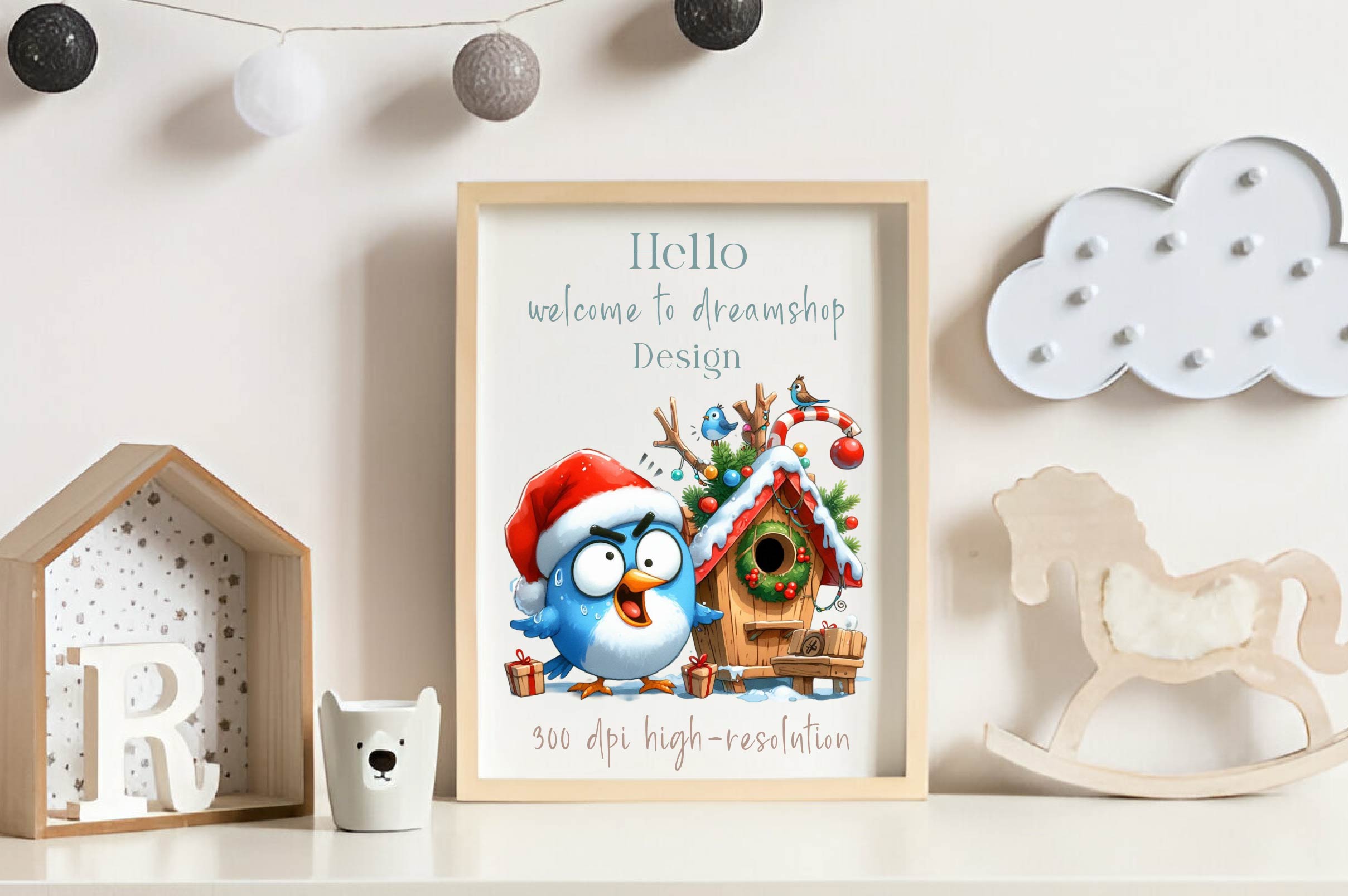 Christmas Bird House Clipart Bundle - CraftNest - Digital Crafting and Art