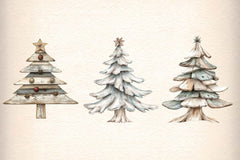 Driftwood Christmas Tree Clipart Bundle - CraftNest - Digital Crafting and Art