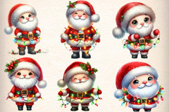 Santa Claus Clipart Bundle 1 - CraftNest - Digital Crafting and Art