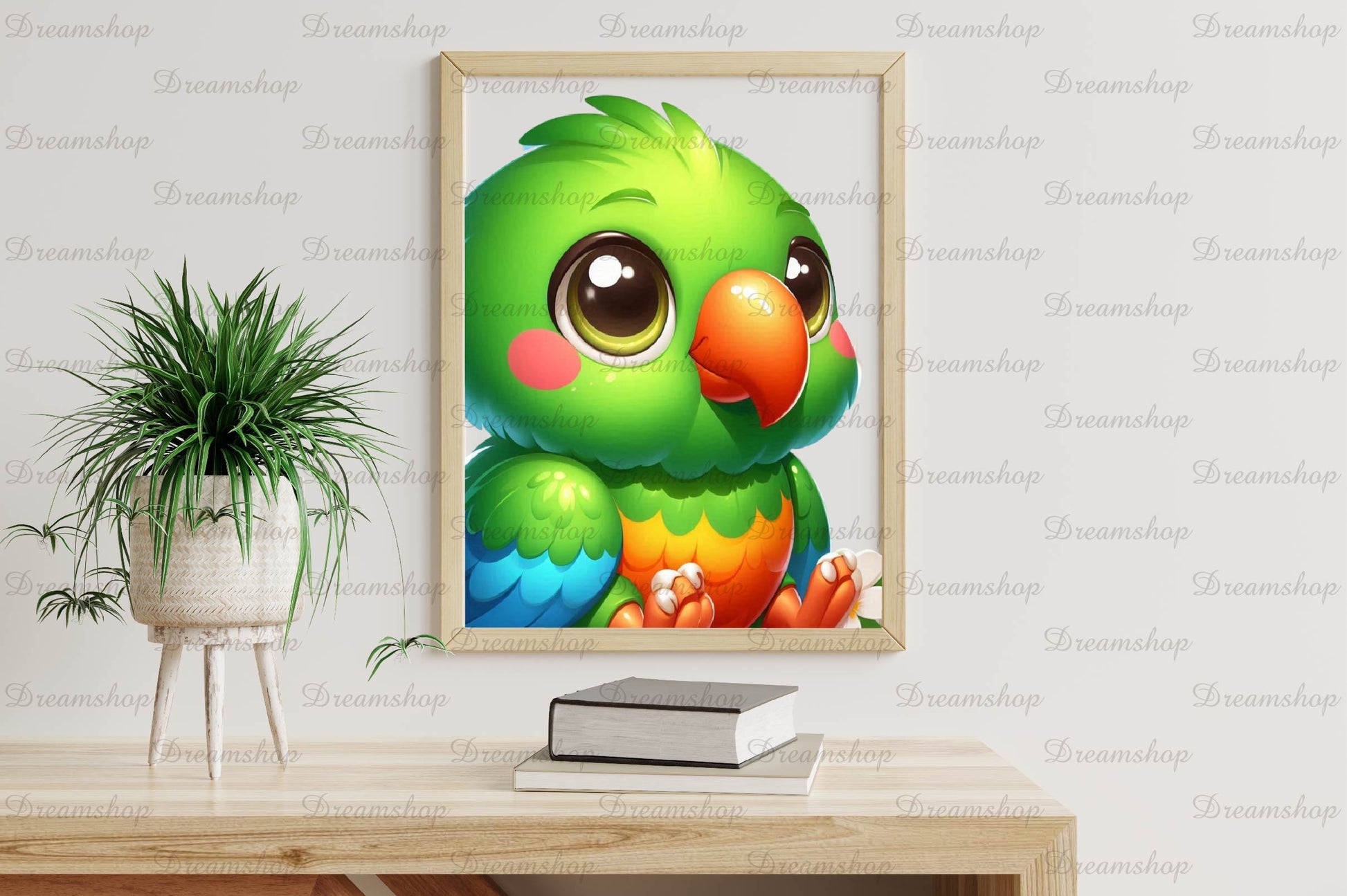 Cute And Funny Green Parrot Clipart Bundle - CraftNest - Digital Crafting and Art