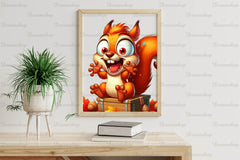 Autumn Funny Squirrel Clipart Bundle - CraftNest - Digital Crafting and Art