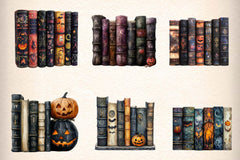 Halloween Book Spine Clipart Bundle - CraftNest - Digital Crafting and Art