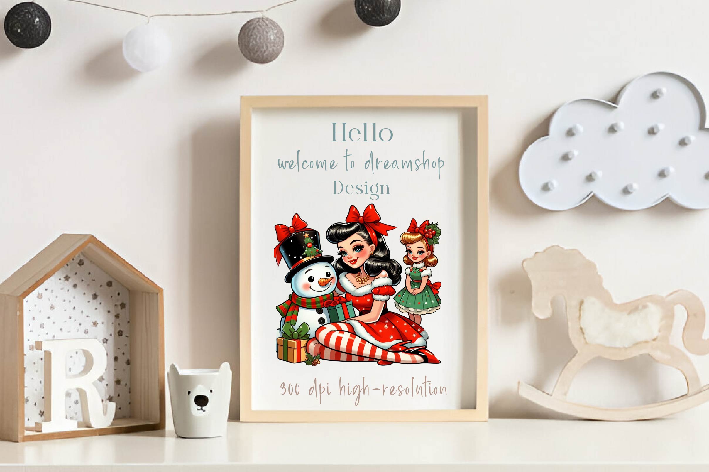 Funny Christmas Pin Up Girl Clipart Bundle - CraftNest - Digital Crafting and Art