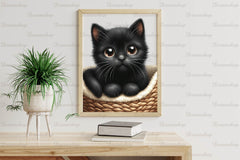 Quirky Funny Black Cat Clipart Bundle 1 - CraftNest - Digital Crafting and Art