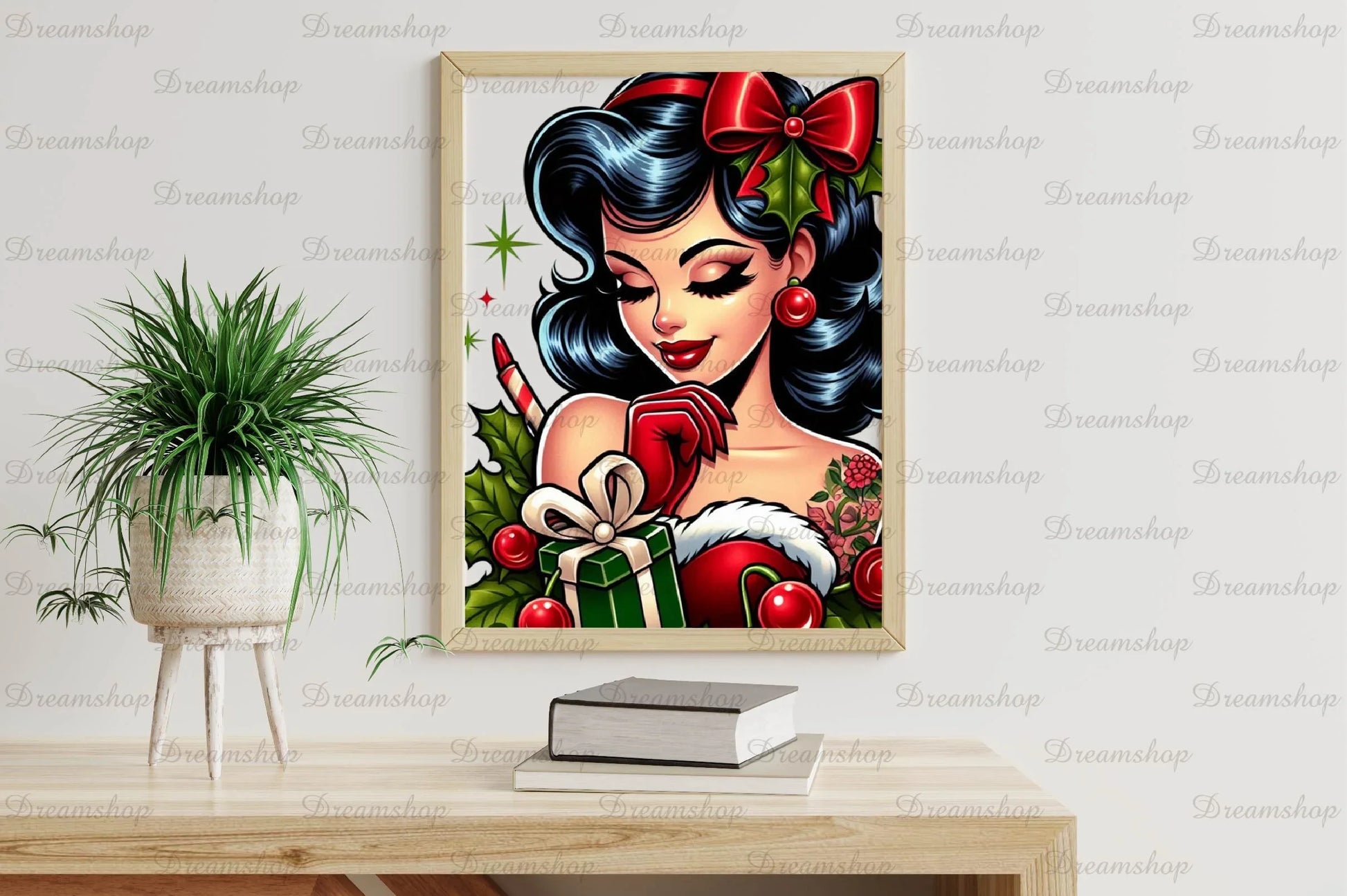 Vintage Christmas Pinup Girl Clipart Bundle - CraftNest - Digital Crafting and Art