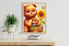 Sunflower Mama And Baby Bear Clipart Bundle - CraftNest - Digital Crafting and Art