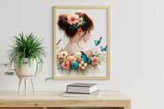 Woman Back Butterflies & Flowers Clipart Bundle - CraftNest - Digital Crafting and Art