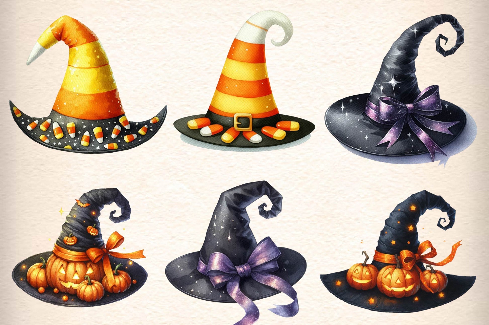 Halloween Witch Hat Clipart Bundle - CraftNest - Digital Crafting and Art