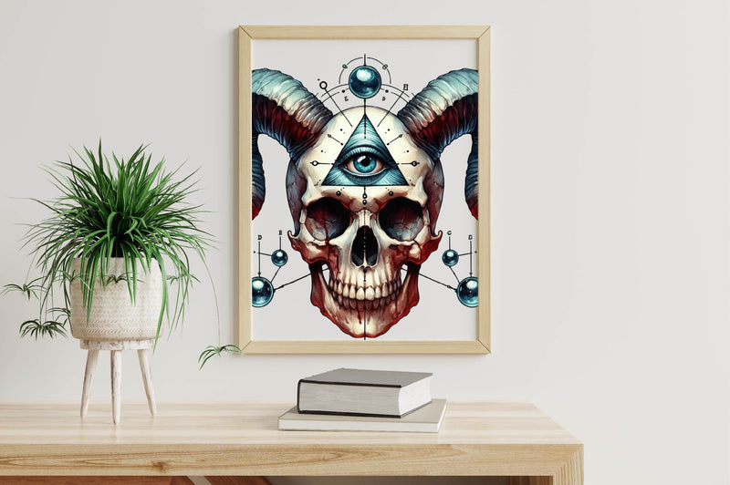 Skull With Horns Clipart Bundle 1 - CraftNest - Digital Crafting and Art