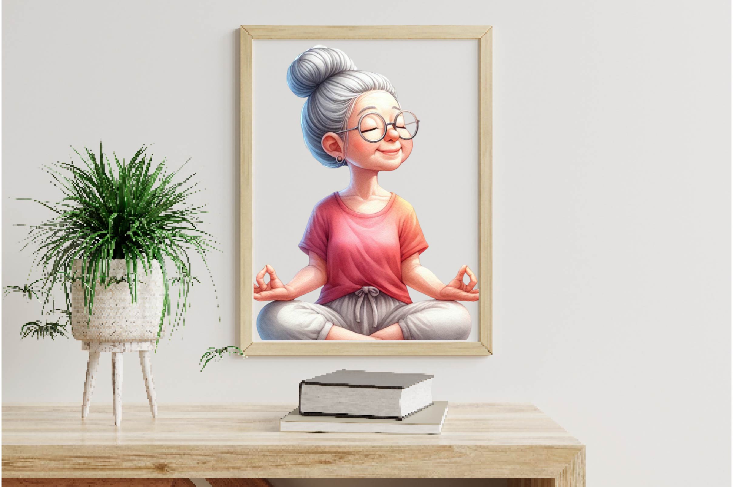 Funny Yoga Grandma Clipart Bundle - CraftNest - Digital Crafting and Art