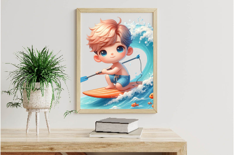 Surfing Boy Clipart Bundle - CraftNest - Digital Crafting and Art