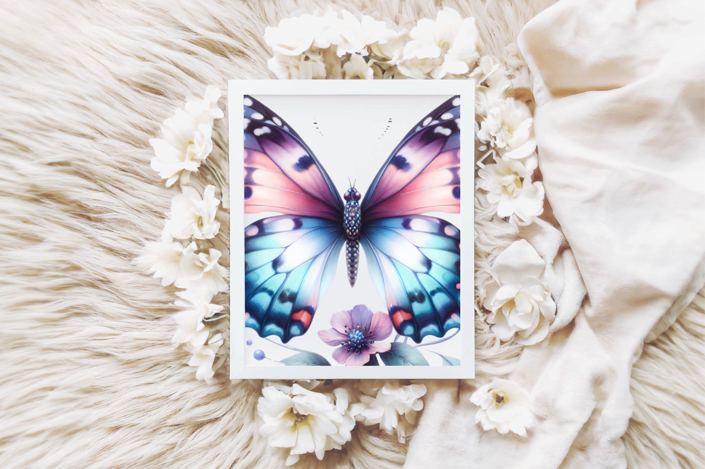 Retro Flower Butterfly Clipart Bundle - CraftNest - Digital Crafting and Art