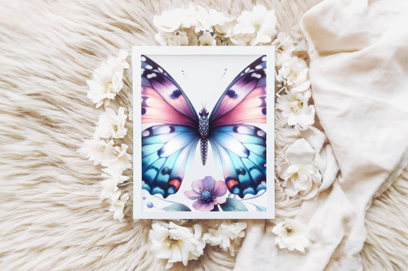 Retro Flower Butterfly Clipart Bundle - CraftNest - Digital Crafting and Art