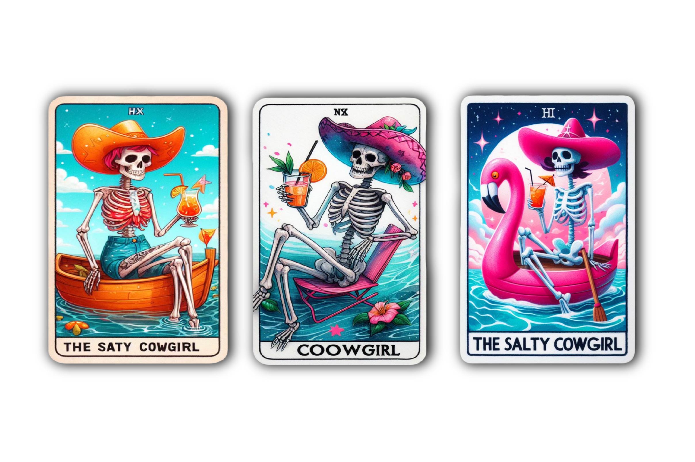 Salty Cowgirl Tarot Howdy Bitches Clipart Bundle - CraftNest - Digital Crafting and Art