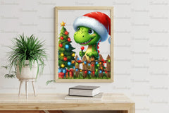 Cute Christmas Dinosaur Clipart Bundle - CraftNest - Digital Crafting and Art