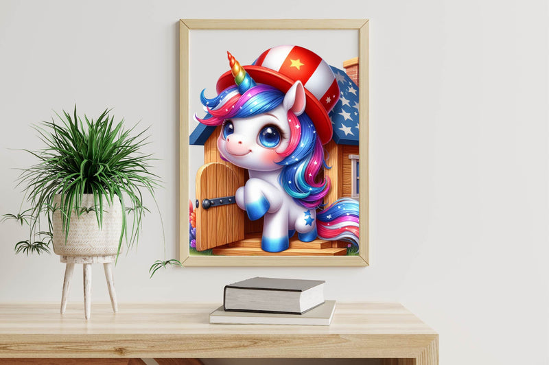 Cute Patriotic Unicorn Clipart Bundle - CraftNest - Digital Crafting and Art