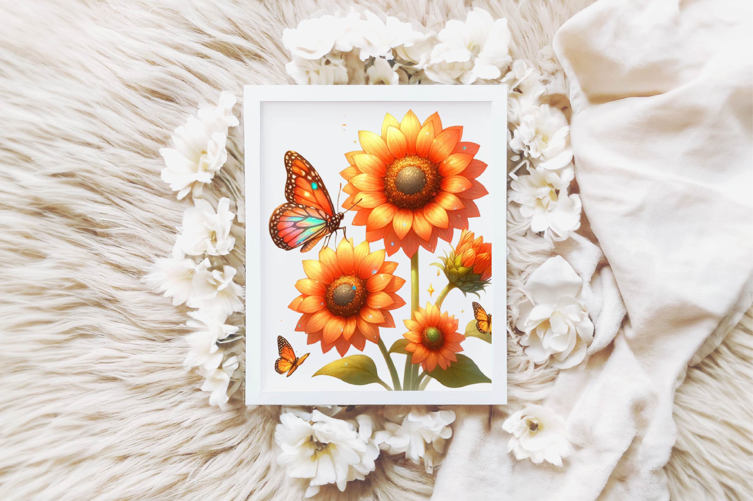 Sparkling Sunflower Clipart Bundle - CraftNest - Digital Crafting and Art