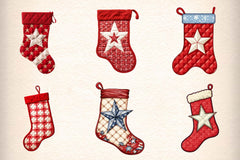 Christmas Stocking Clipart Bundle 1 - CraftNest - Digital Crafting and Art