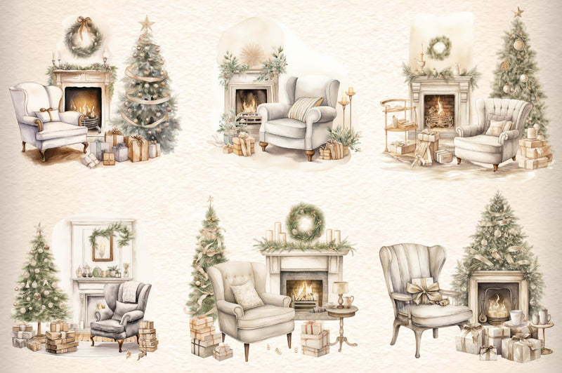 Christmas Theme Decor Clipart Bundle - CraftNest - Digital Crafting and Art