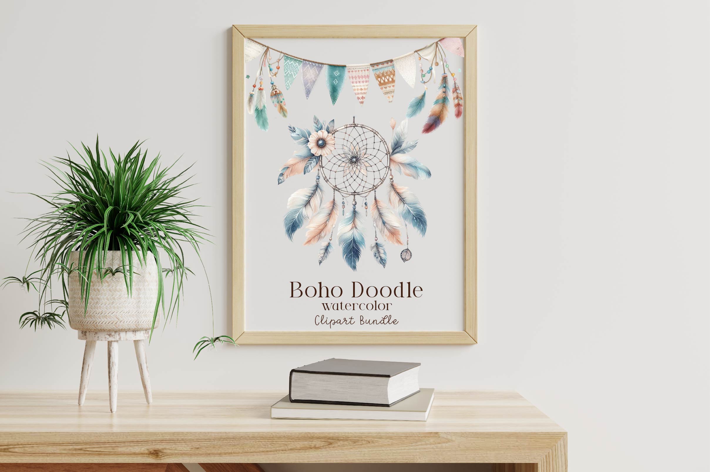 Cute Boho Doodle Clipart Bundle - CraftNest - Digital Crafting and Art
