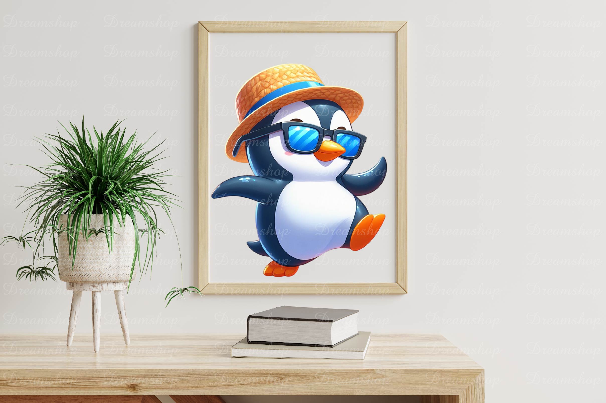 Funny Penguin In Pool Party Clipart Bundle - CraftNest - Digital Crafting and Art