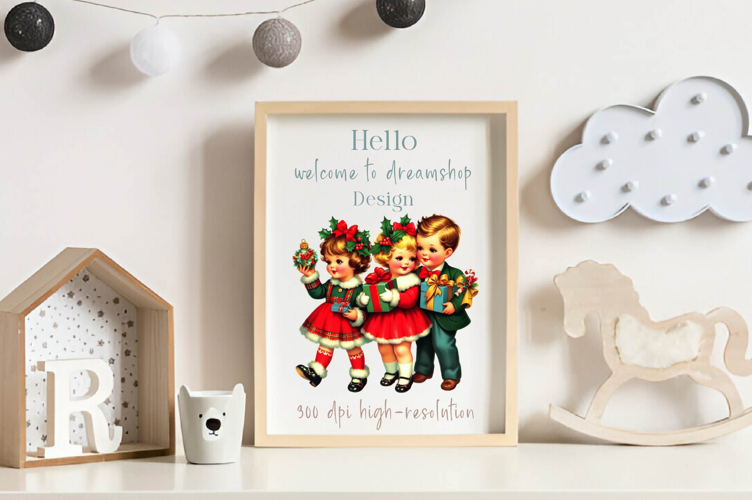 Vintage Christmas Kids Clipart Bundle - CraftNest - Digital Crafting and Art