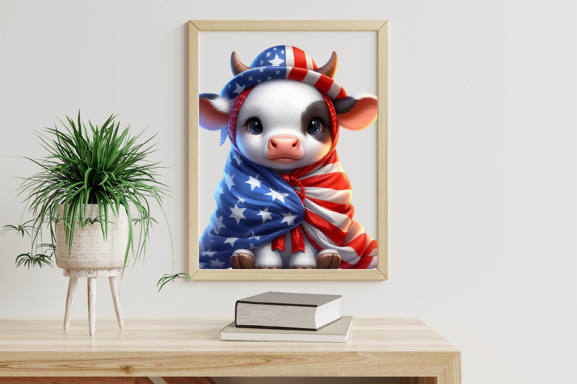 Patriotic Cow Clipart Bundle - CraftNest - Digital Crafting and Art