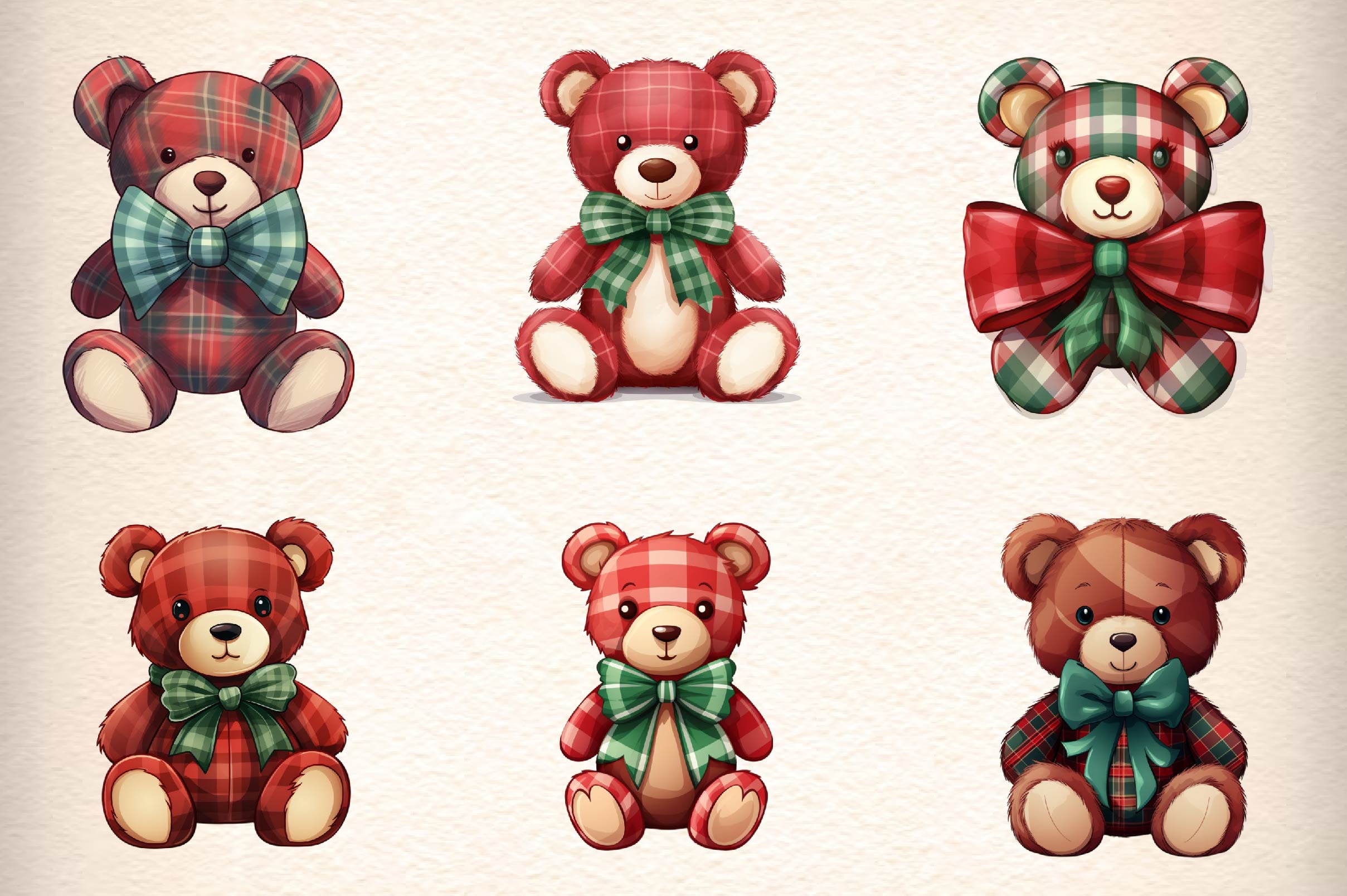Christmas Teddy Bear Clipart Bundle - CraftNest - Digital Crafting and Art