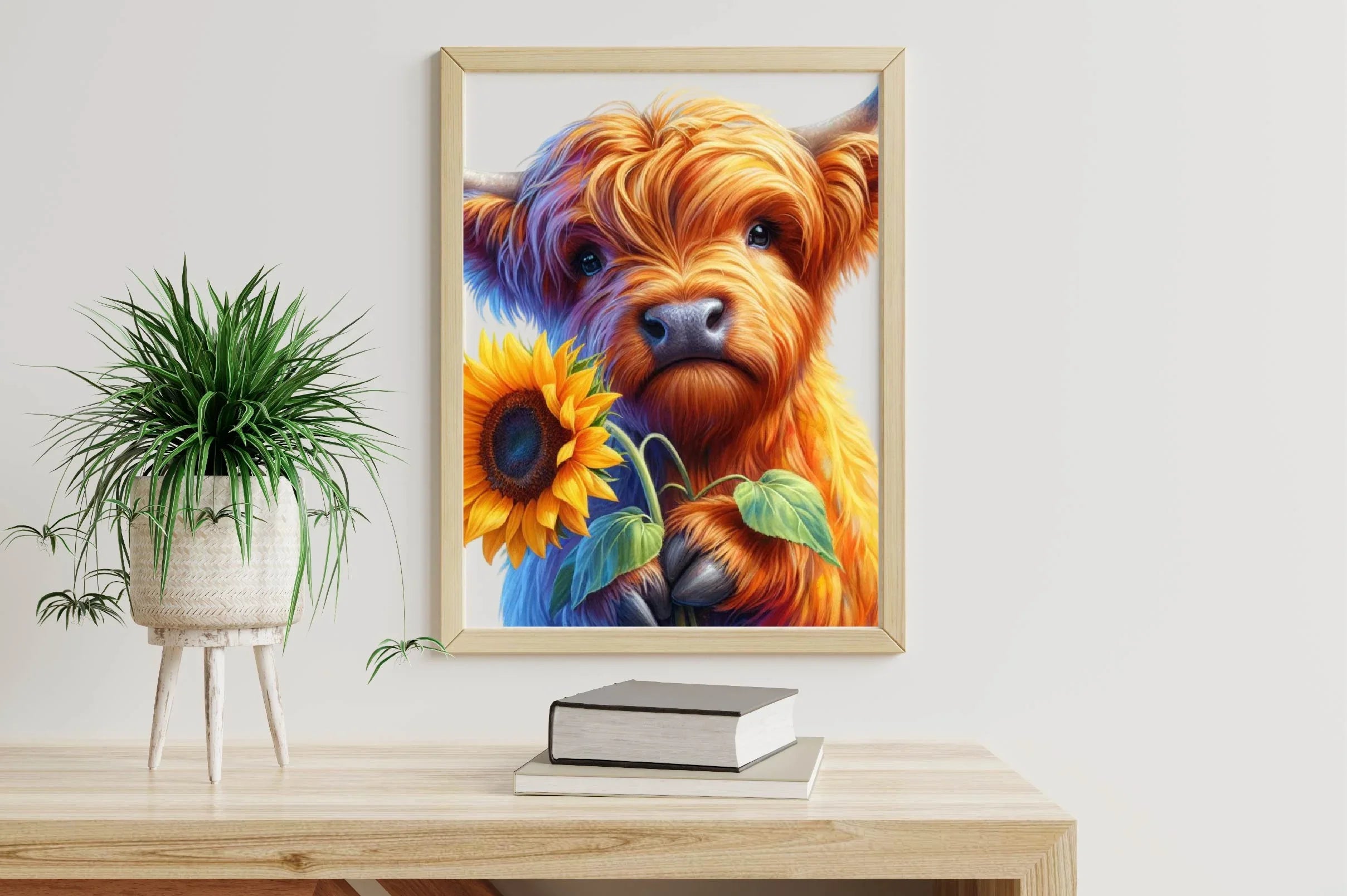 Highland Cow With Sunflowers Clipart Bundle - CraftNest - Digital Crafting and Art