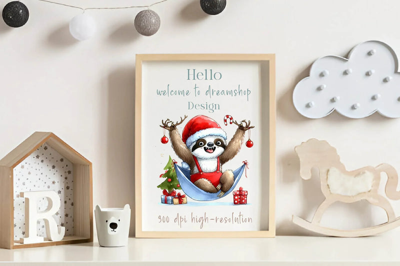 Christmas Sloth Clipart Bundle - CraftNest - Digital Crafting and Art