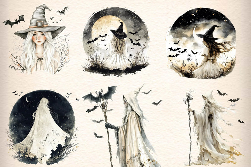 Halloween Witches Clipart Bundle - CraftNest - Digital Crafting and Art