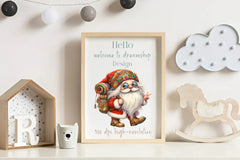 Hippie Santa Claus Clipart Bundle - CraftNest - Digital Crafting and Art