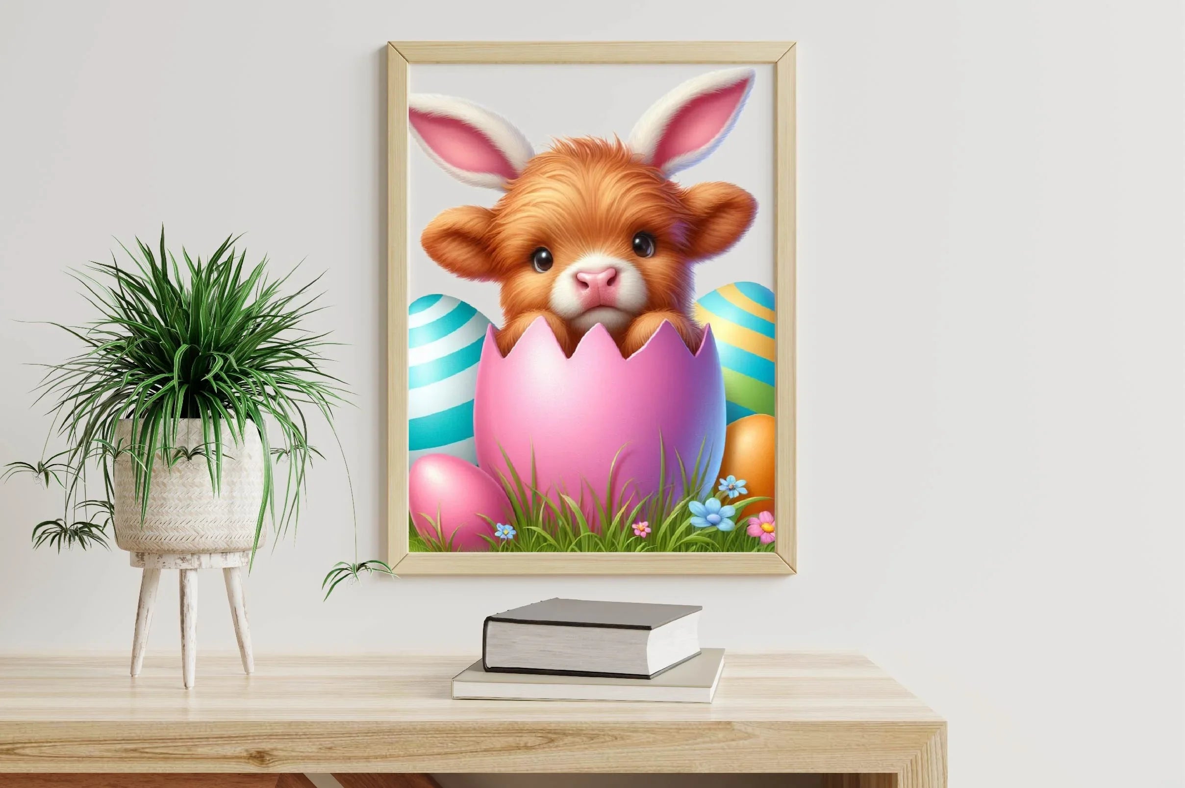 Easter Highland Cows Clipart Bundle - CraftNest - Digital Crafting and Art
